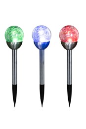 Crackle Ball Solar Path Lights 4-Pack One