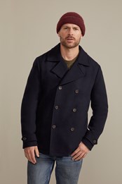 Caban Laine Mélangée Homme Cheshire Bleu Marine