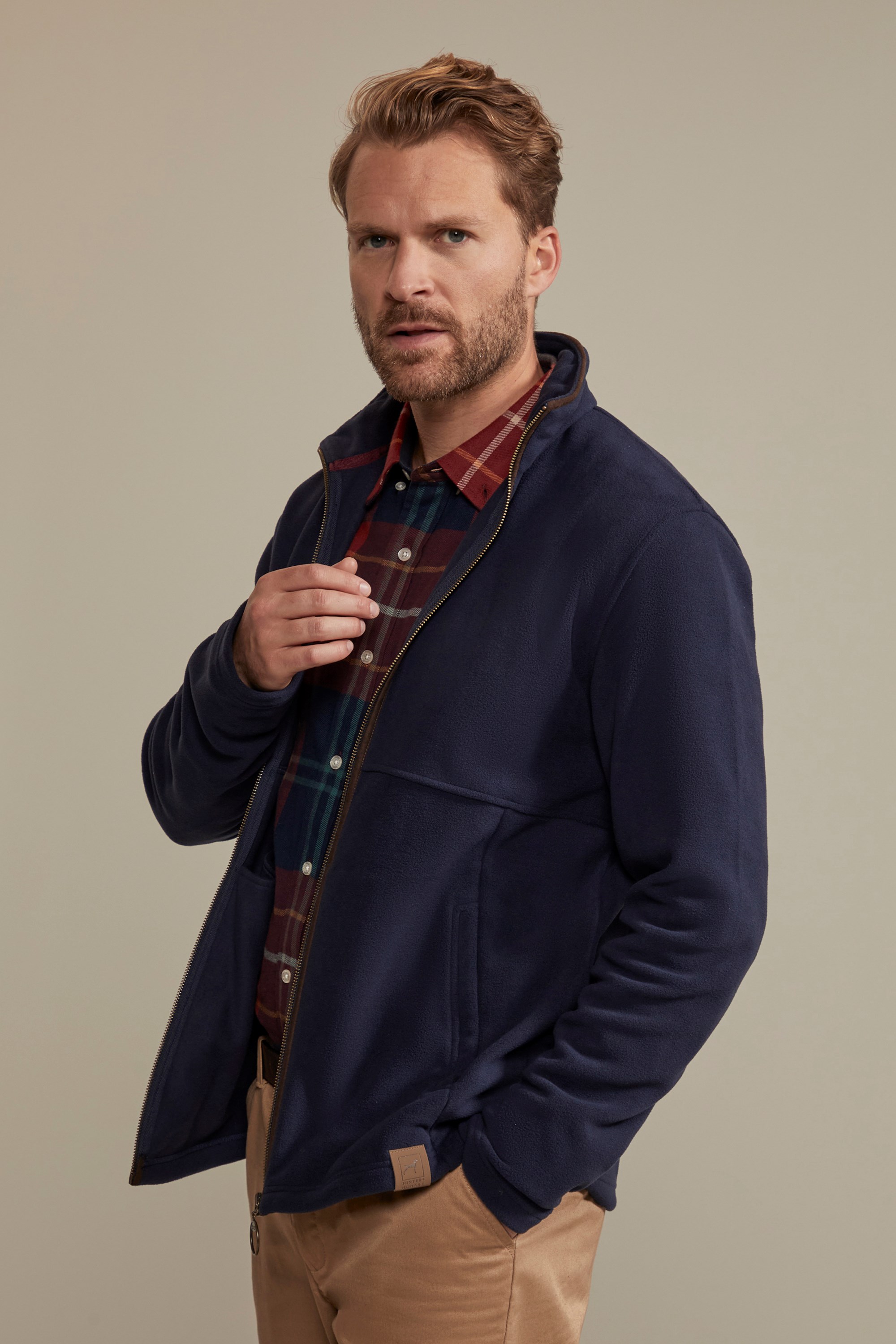Arundel Herren Fleece-Jacke - Marineblau