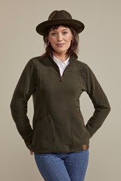 Amberley Womens Half-Zip Fleece Khaki