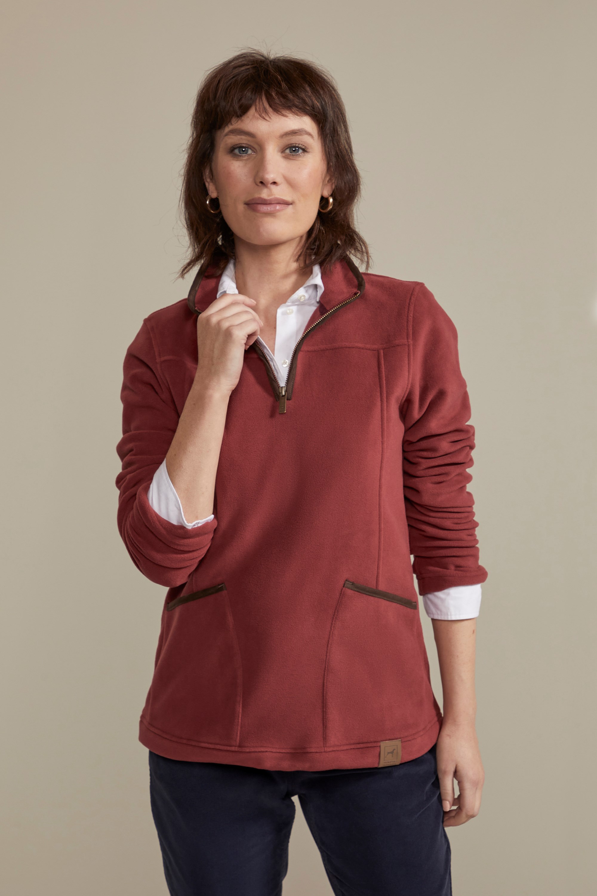 Amberley Damen-Fleece mit Reißverschluss - Rot