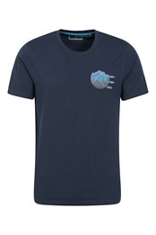 Three Peaks Outline - męska koszulka w Granatowy