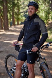 Rapid chaqueta de ciclismo impermeable para hombre Negro