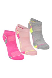 Kids IsoCool Socks 3-Pack Pink