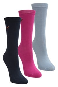 Bamboo Womens Embroidered Socks 3-Pack