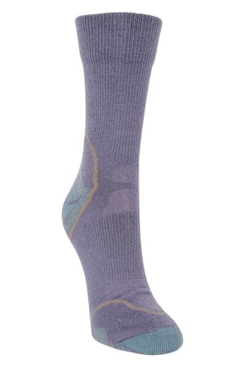 Merino Hiker Womens Quarter Length Socks Lilac