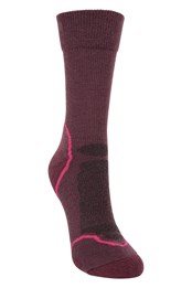 Merino Hiker Womens Quarter Length Socks Purple