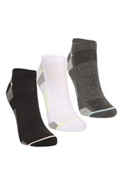 IsoCool Womens Trainer Socks 3-Pack Black