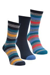 Striped Mens Recycled Socks Multipack