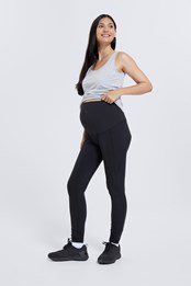 Blackout leggings de maternidad de cintura alta para mujer Negro