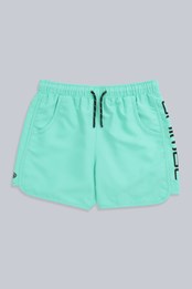 Animal Holidaymaker Kids Recycled Boardshorts Green