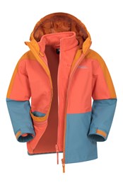 Cannonball II chaqueta infantil impermeable 3 en 1 Naranja