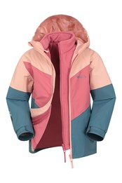 Lightning II chaqueta impermeable infantil 3 en 1 Rosa Oscuro