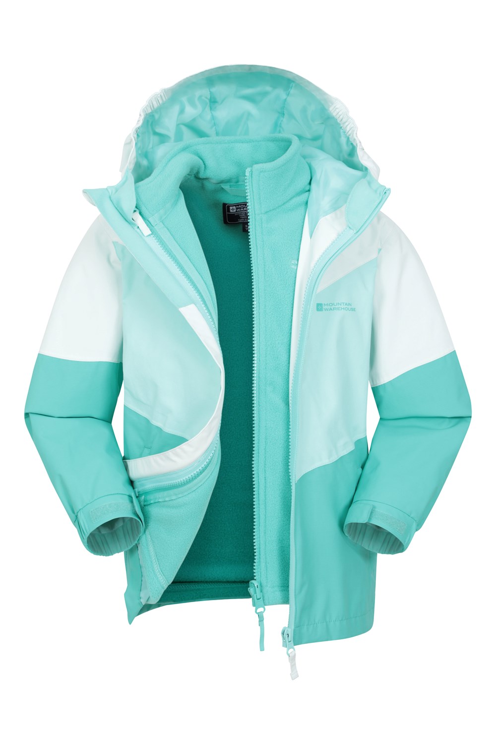 Mountain Warehouse Kids Waterproof Jacket Lightning 3 in 1 Girl Taped