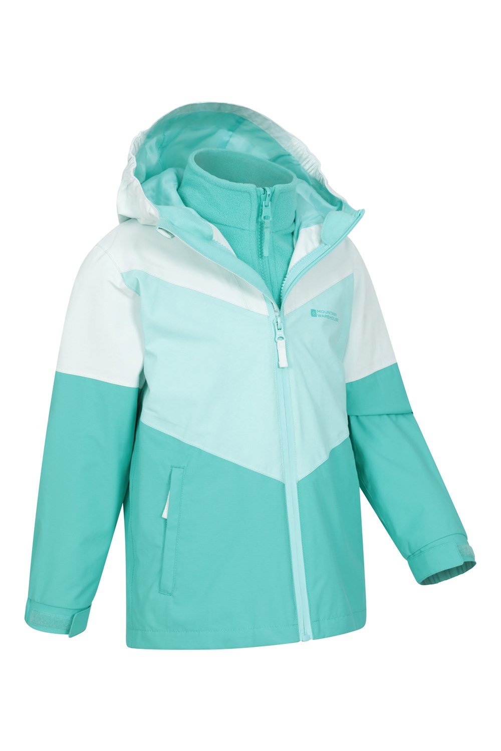 Mountain Warehouse Kids Waterproof Jacket Lightning 3 in 1 Girl Taped