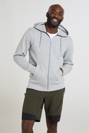 Devon Mens Zip Front Hoodie Grey