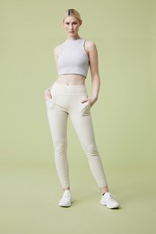 Comfort Womens Scuba Leggings Cream