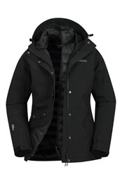 Alaskan chaqueta corta para mujer 3 en 1 Negro Carbono