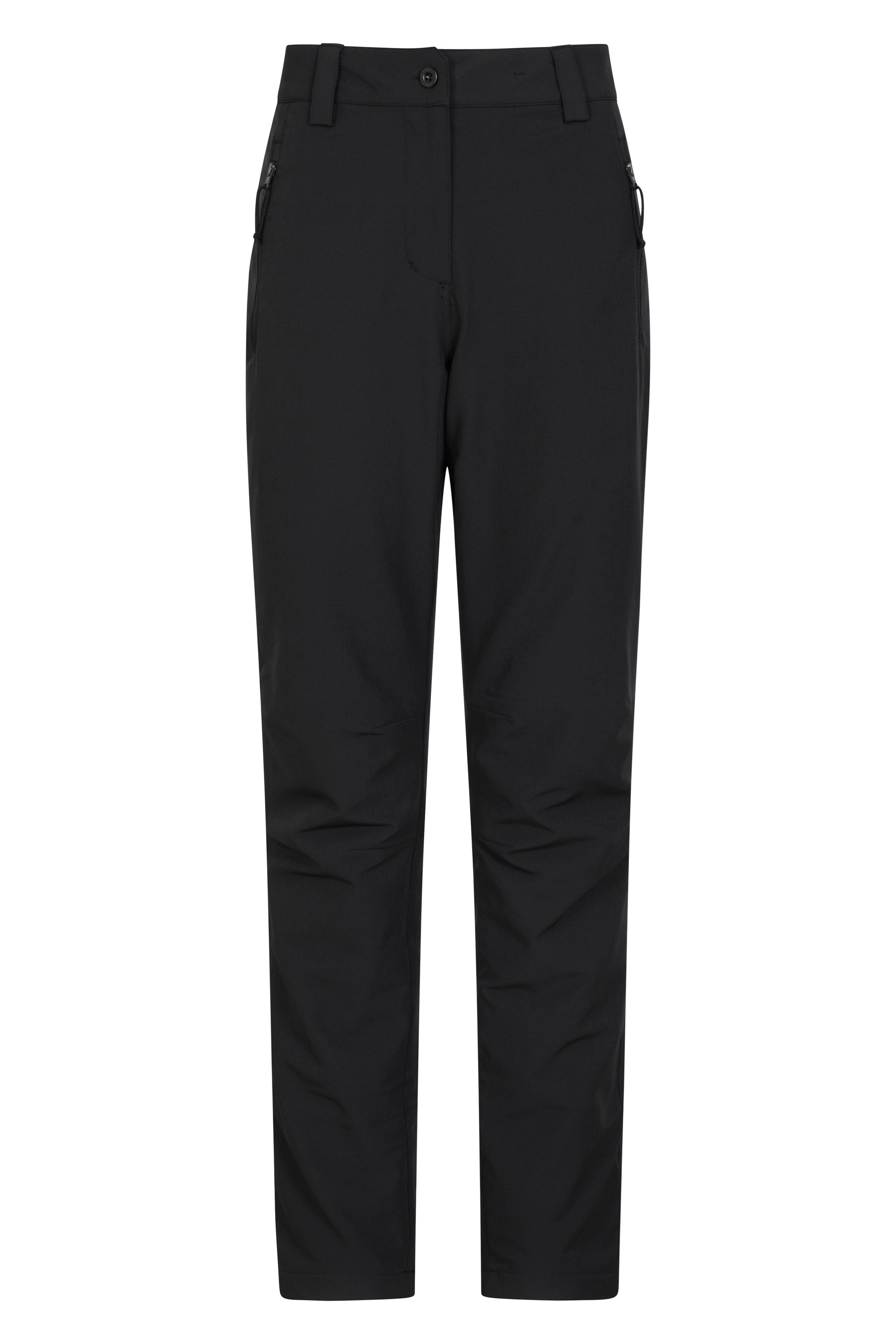 Arctic II Womens Thermal Fleece Lined Trousers Short Length Black