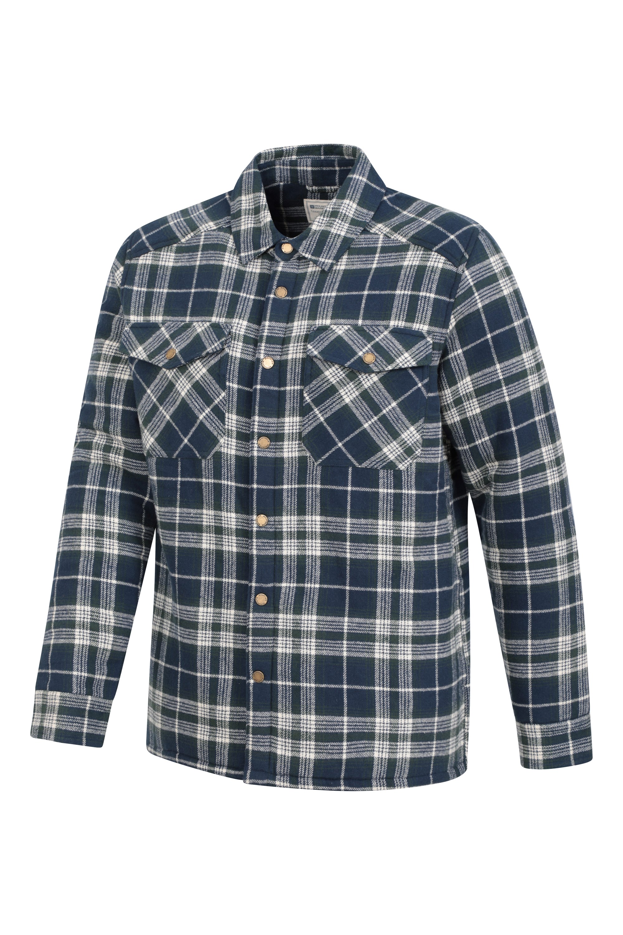 Pinn Mens Borg Lined Flannel Shirt Mountain Warehouse AU