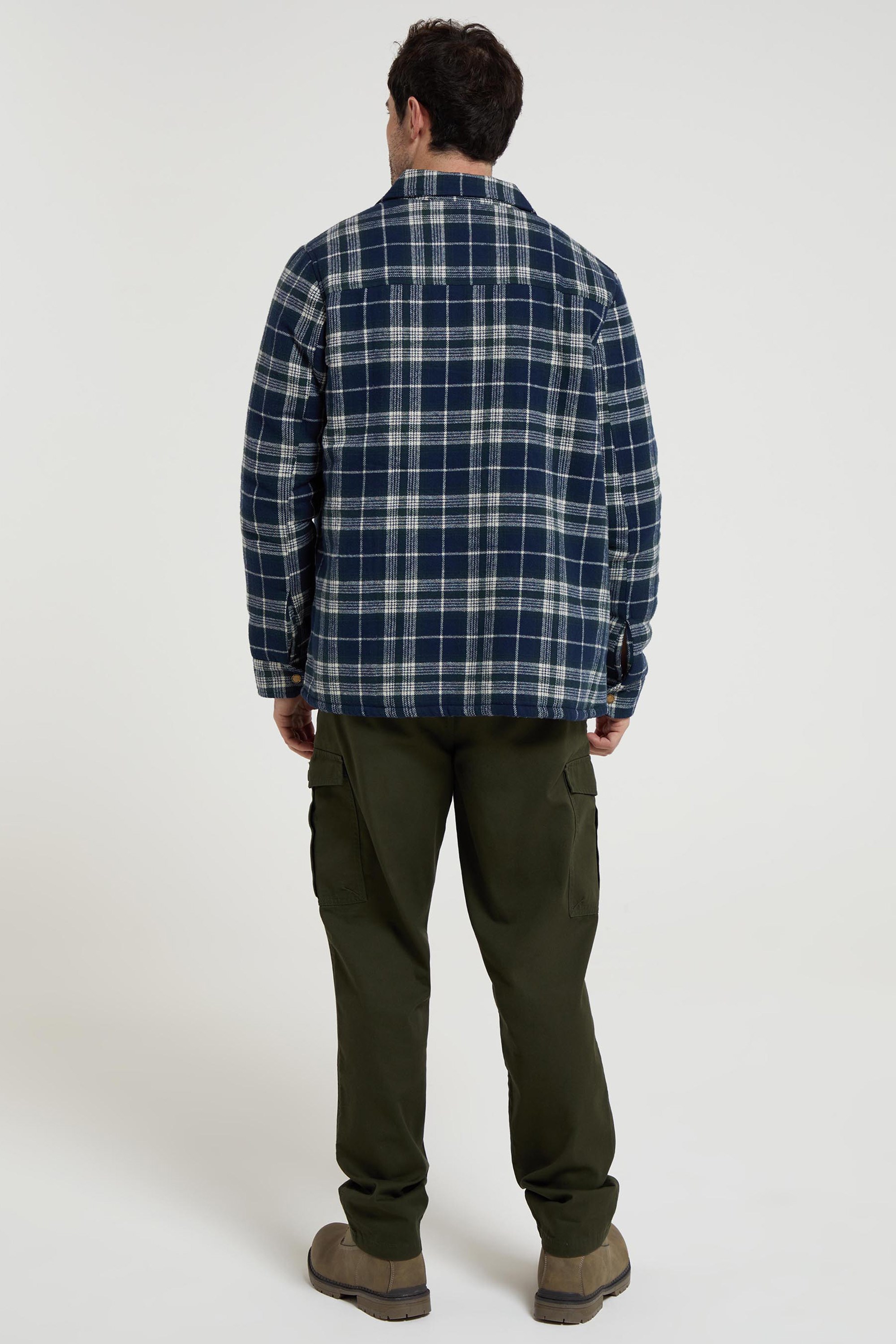 Pinn Mens Sherpa Lined Flannel Shirt