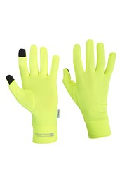 Mens Polygiene Touchscreen Running Gloves Lime