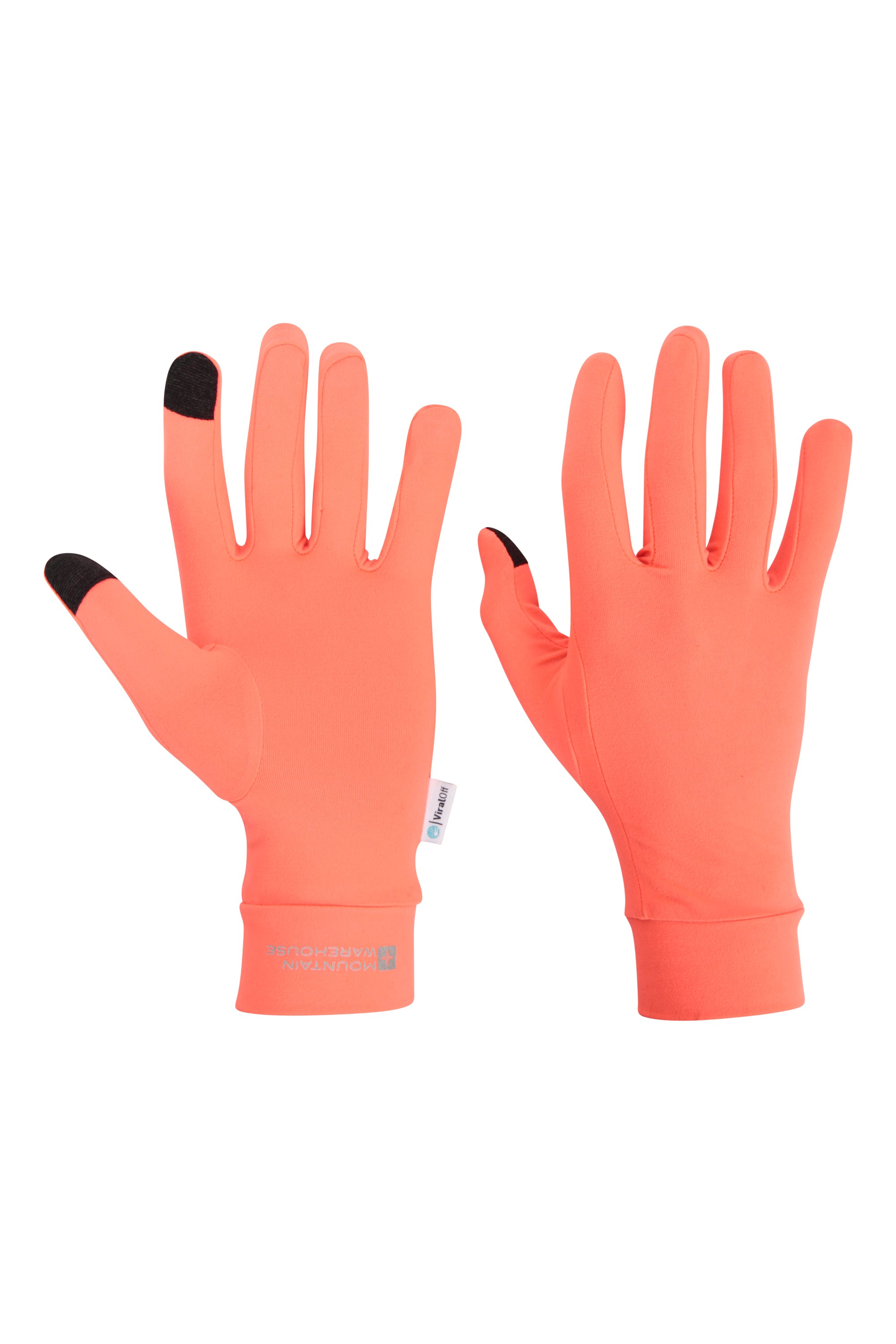 Polygiene rękawice męskie do biegania z obsługą ekranów dotykowych - Orange