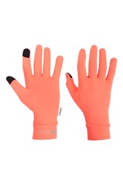 Mens Polygiene Touchscreen Running Gloves Orange