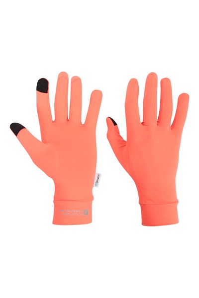Mens Polygiene Touchscreen Running Gloves - Orange
