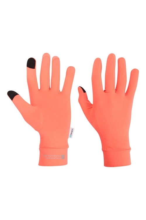 Mountain Warehouse Mens Polygiene Touchscreen Running Gloves - Orange | Size S-M