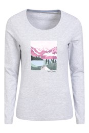 New Zealand Womens Printed T-Shirt Grey