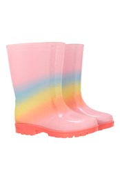 Rainbow Glitter Kids Wellies