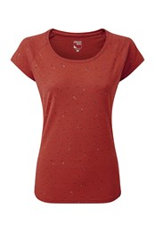Womens Dot Tee Burgundy