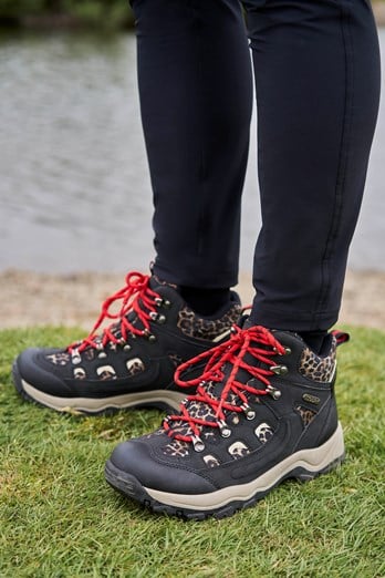 Adventurer Womens Printed Waterproof Boots Black