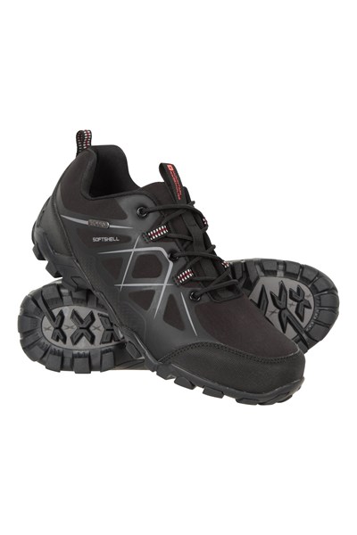 Verve Mens Waterproof Softshell Walking Shoes - Black