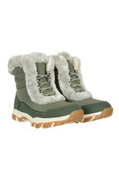 Ohio Short Womens Thermal Snow Boots Khaki