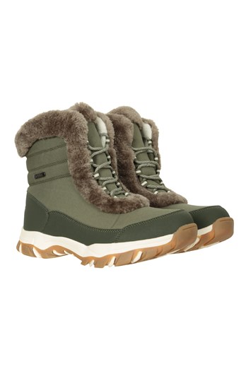 Ohio Short Womens Thermal Snow Boots Light Khaki