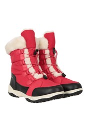 Snowflake Womens Adaptive Snow Boots Red