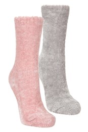 Velvet Touch Womens Socks 2-Pack Pink