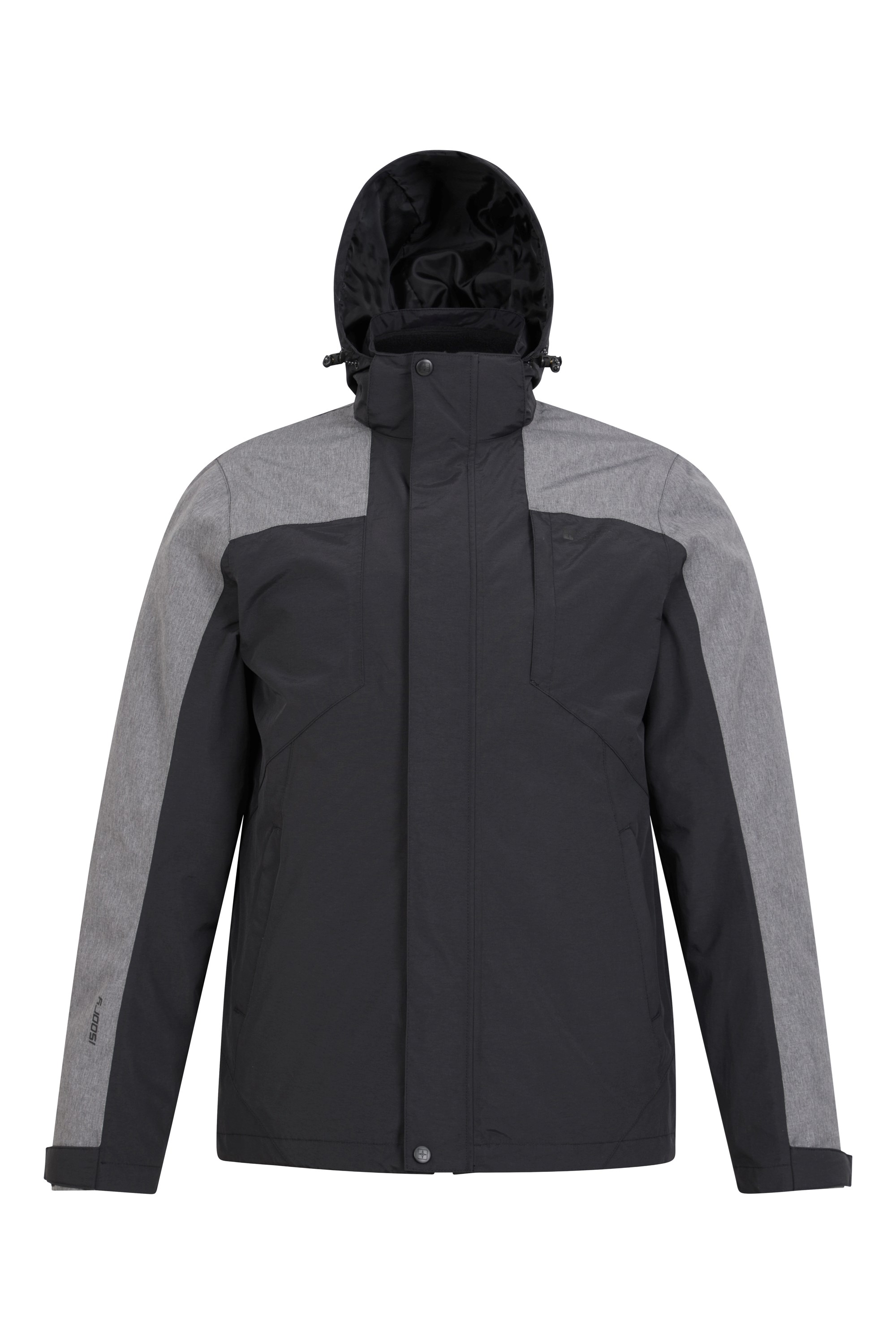 Mountain Warehouse Black Bracken Extreme 3 In 1 Mens Waterproof Jacket