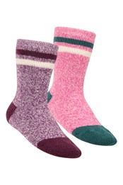 Melange Kids Grippi Socks 2-Pack Pink