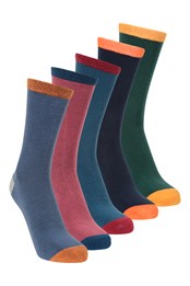 Seasons Mens Polygiene Socks 5-Pack Blue