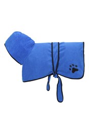 Dog Towelling Robe Blue