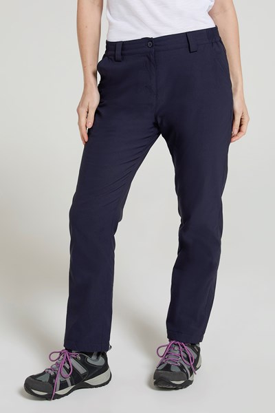 Winter Hiker Stretch Womens Fleece Lined Trousers - Navy
