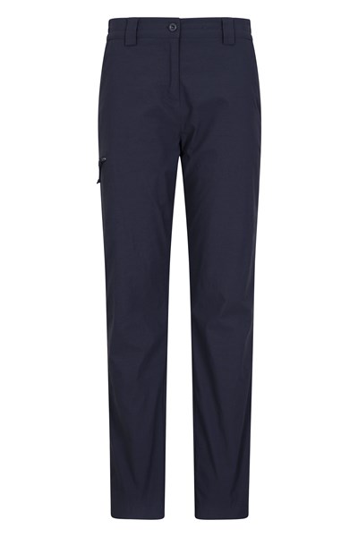 Winter Hiker Stretch Womens Fleece Lined Trousers - Short Length - Navy