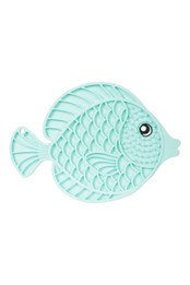 bandeja de alimentación en forma de pez Azul