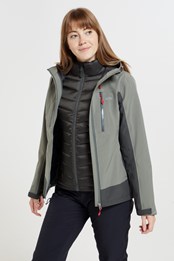 Edge Extreme Womens 3 in 1 Waterproof Jacket Khaki
