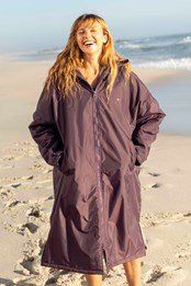 Tidal Womens Waterproof Changing Robe Dark Purple