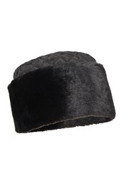 Damen-Kosaken-Hut aus Kunstfell Schwarz