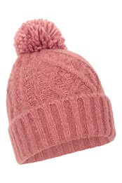 Chunky Cable-Knit Womens Beanie